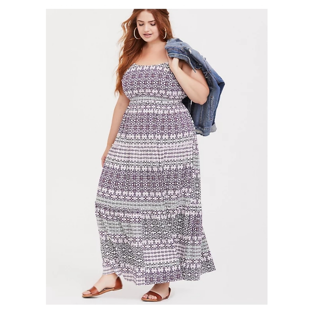 Torrid 2x Plus Size Purple Maxi Dress